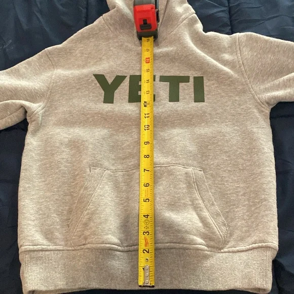 Grey YETI sweatshirt with olive green lettering. Size Small - Picture 6 of 6